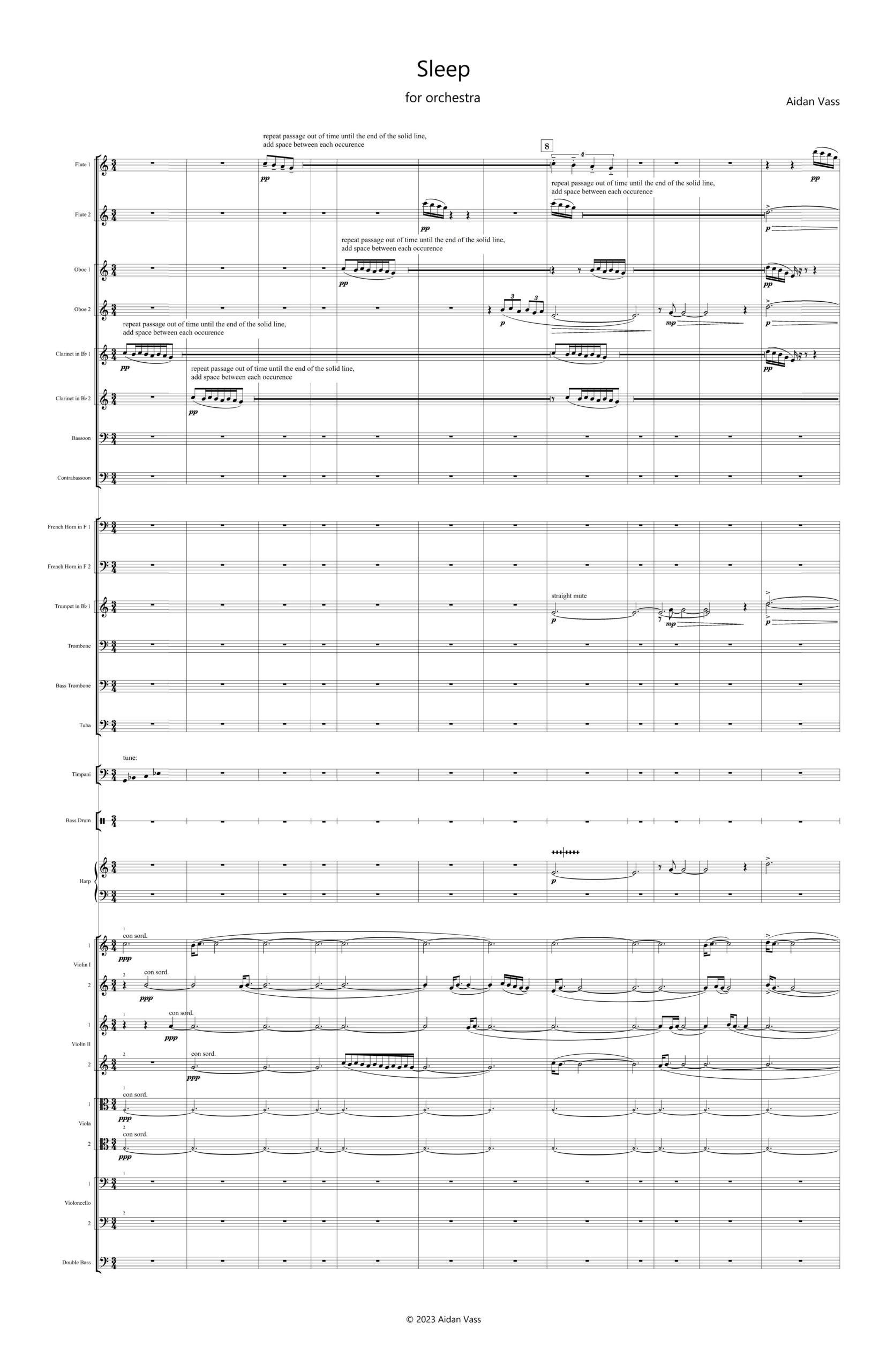 pedal harp sheet music