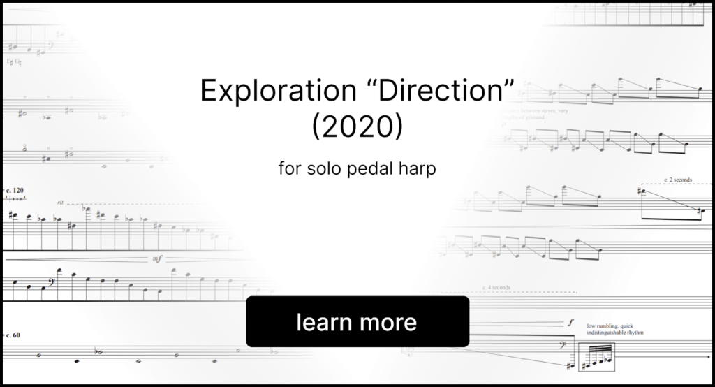 exploration direction solo harp sheet music